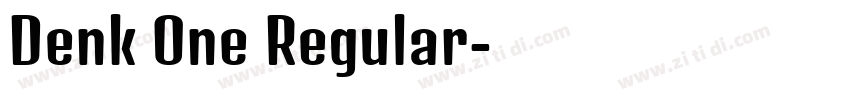 Denk One Regular字体转换